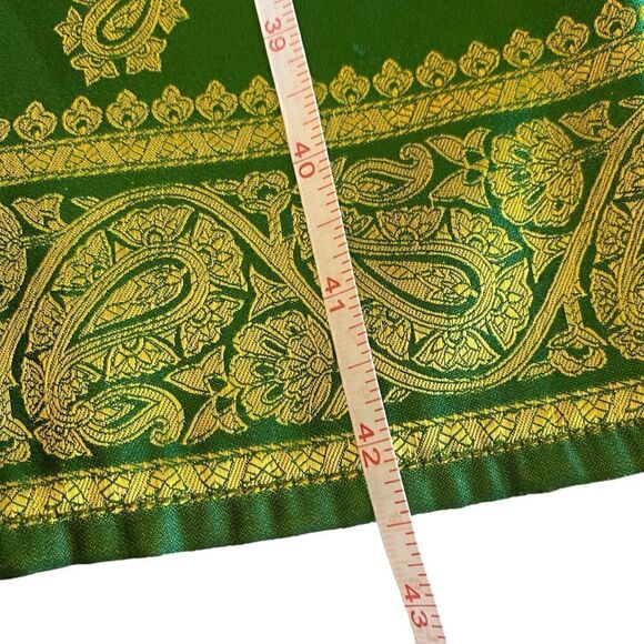 EUC Green and Gold Indian Print Pants - Picture 8 of 10